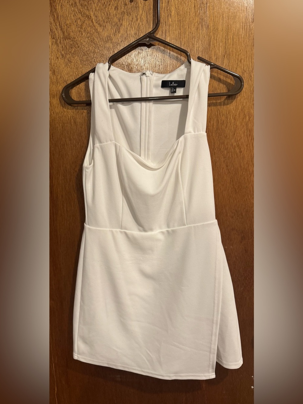 Lulu's Ivory Strapless Square Neck Mini Dress